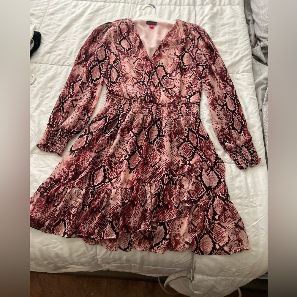 Snakeskin print dress